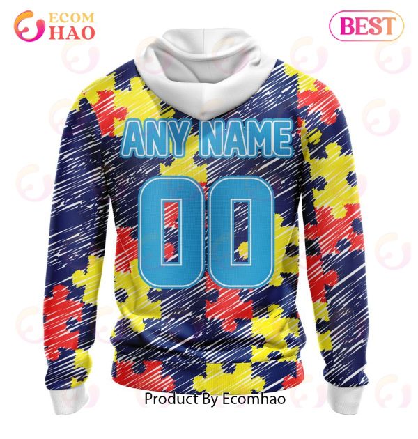 NFL New York Giants Special Autism Awareness Design 3D Hoodie