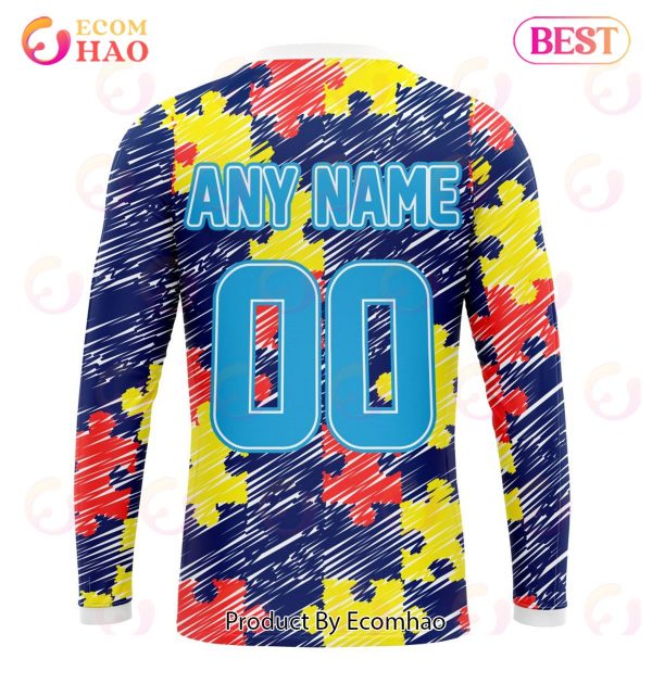 NFL New York Giants Special Autism Awareness Design 3D Hoodie