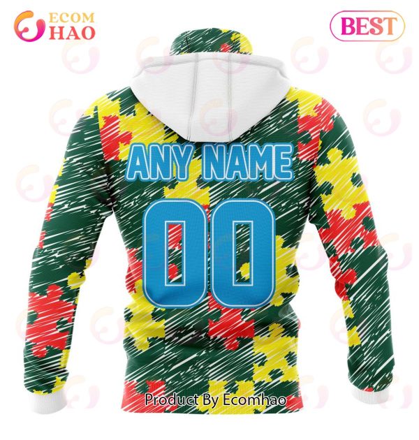 NFL New York Jets Special Autism Awareness Design 3D Hoodie
