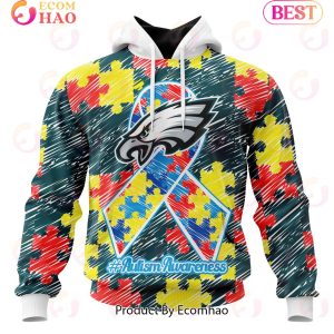 NFL Philadelphia Eagles Special Autism Awareness Design 3D Hoodie