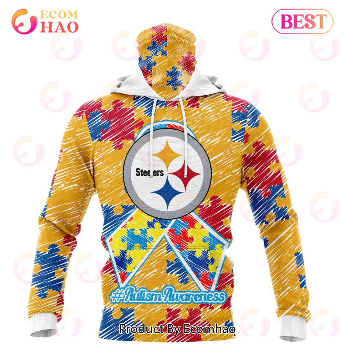 Pittsburgh Steelers NFL Special Autism Awareness Design Hoodie T