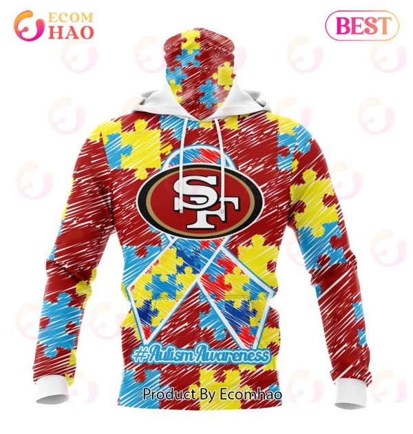 San Francisco 49ers NFL Special Autism Awareness Design Hoodie T Shirt -  Growkoc