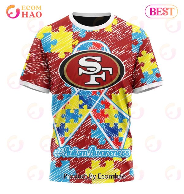 San Francisco 49ers NFL Special Autism Awareness Design Hoodie T Shirt -  Growkoc