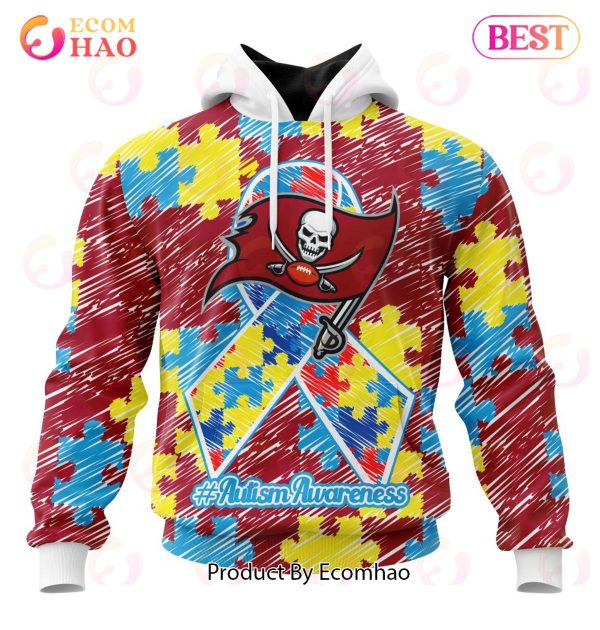 NFL Tampa Bay Buccaneers Special Autism Awareness Design 3D Hoodie