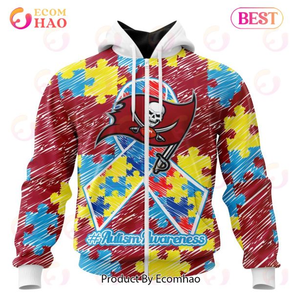 NFL Tampa Bay Buccaneers Special Autism Awareness Design 3D Hoodie