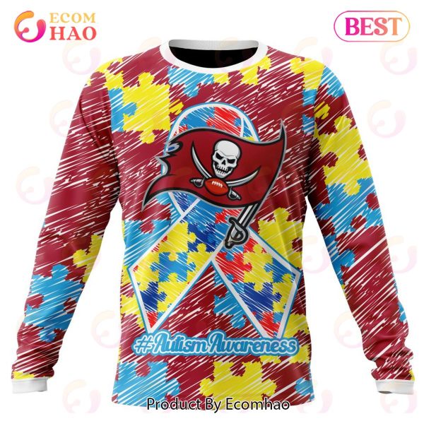NFL Tampa Bay Buccaneers Special Autism Awareness Design 3D Hoodie