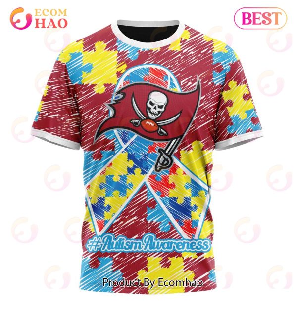 NFL Tampa Bay Buccaneers Special Autism Awareness Design 3D Hoodie