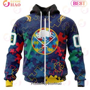 NHL Buffalo Sabres Specialized Fearless Aganst Autism 3D Hoodie