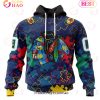 NHL Colorado Avalanche Specialized Fearless Aganst Autism 3D Hoodie