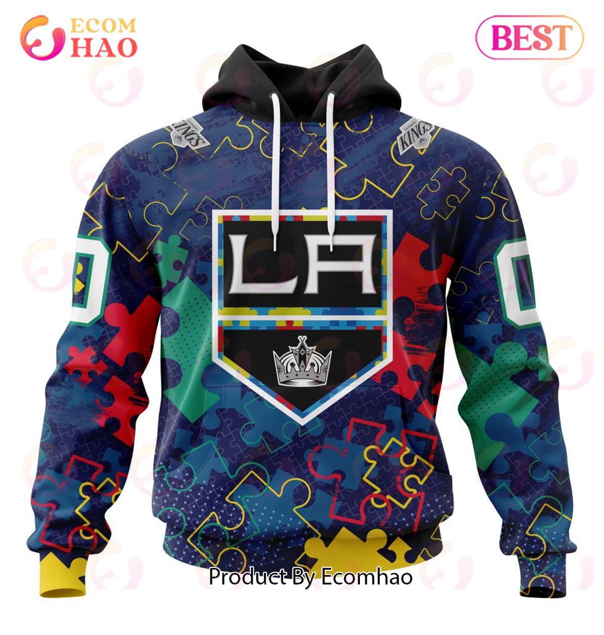 NHL Los Angeles Kings Specialized Fearless Aganst Autism 3D Hoodie