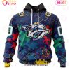NHL New Jersey Devils Specialized Fearless Aganst Autism 3D Hoodie