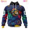 NHL New York Rangers Specialized Fearless Aganst Autism 3D Hoodie