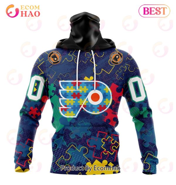 NHL Philadelphia Flyers Specialized Fearless Aganst Autism 3D Hoodie