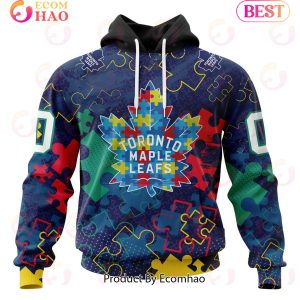 NHL Toronto Maple Leafs Specialized Fearless Aganst Autism 3D Hoodie