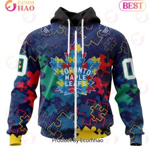 NHL Toronto Maple Leafs Specialized Fearless Aganst Autism 3D Hoodie