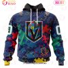 NHL Vancouver Canucks Specialized Fearless Aganst Autism 3D Hoodie