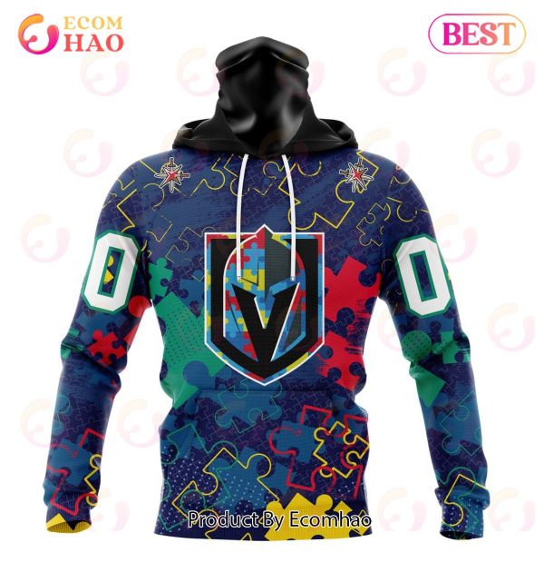 NHL Vegas Golden Knights Specialized Fearless Aganst Autism 3D Hoodie