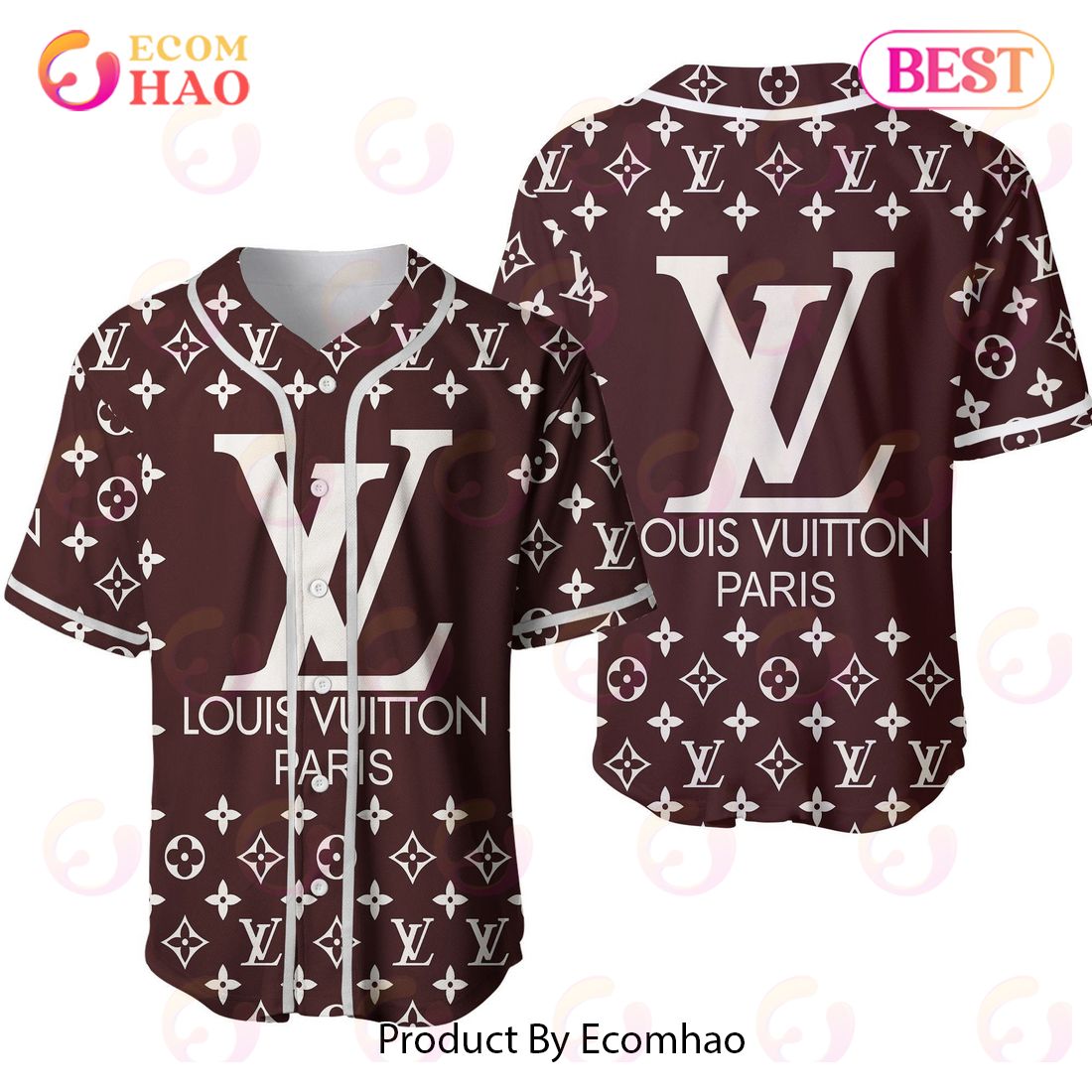 Louis Vuitton Paris Dark Brown Luxury Brand Jersey Limited Edition Luxury Items