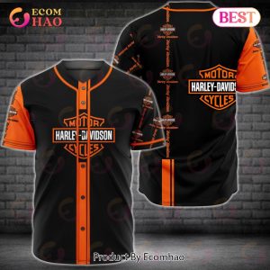 Motor Harley Davidson Cycles Black Mix Orange Luxury Brand Jersey Limited Edition