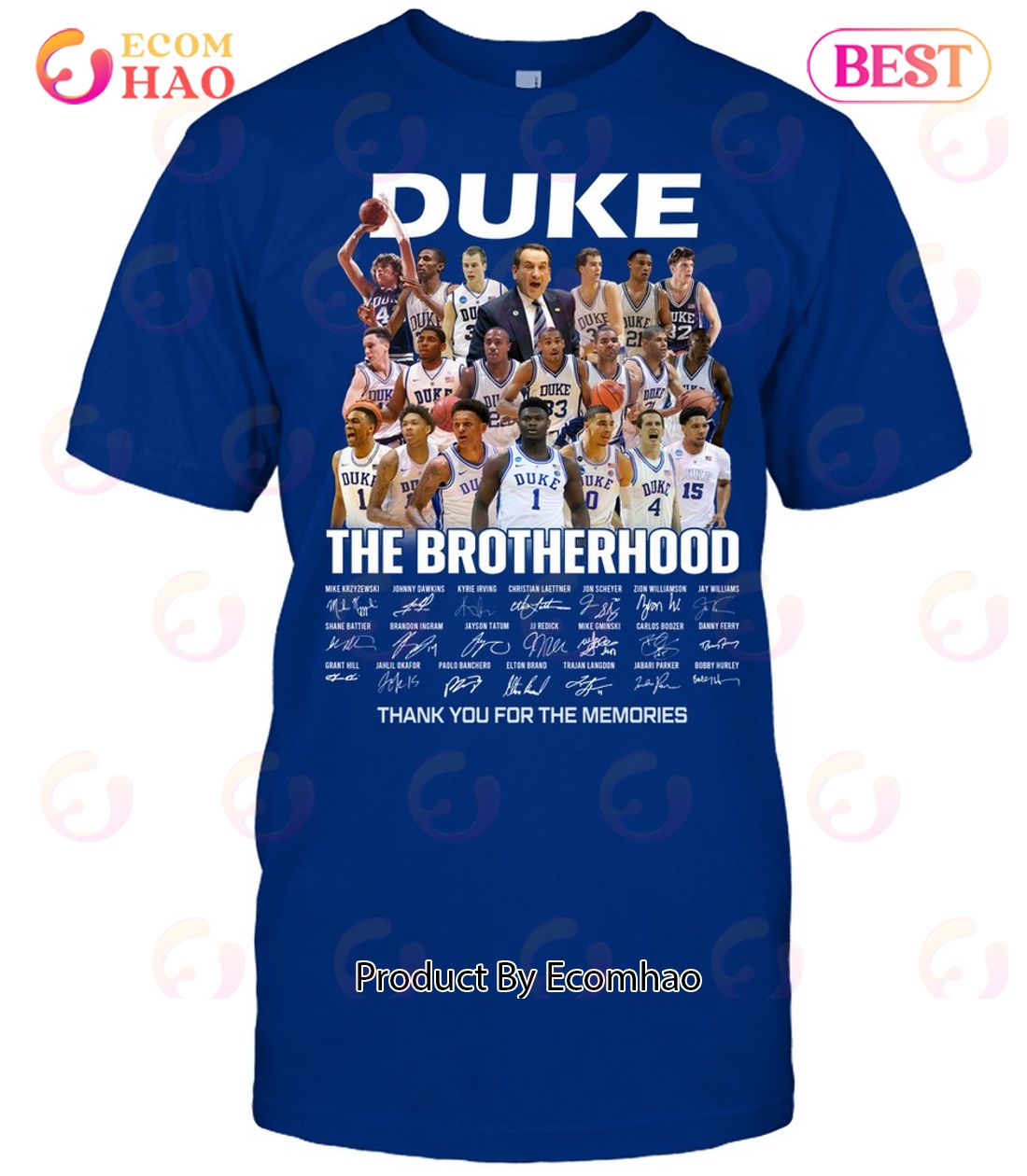 Duke Blue Devils The Brotherhood Thank You For The Memories T-Shirt