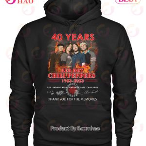 40 Years Red Hot Chili Peppers 1983 – 2023 Thank You For The Memories T-Shirt