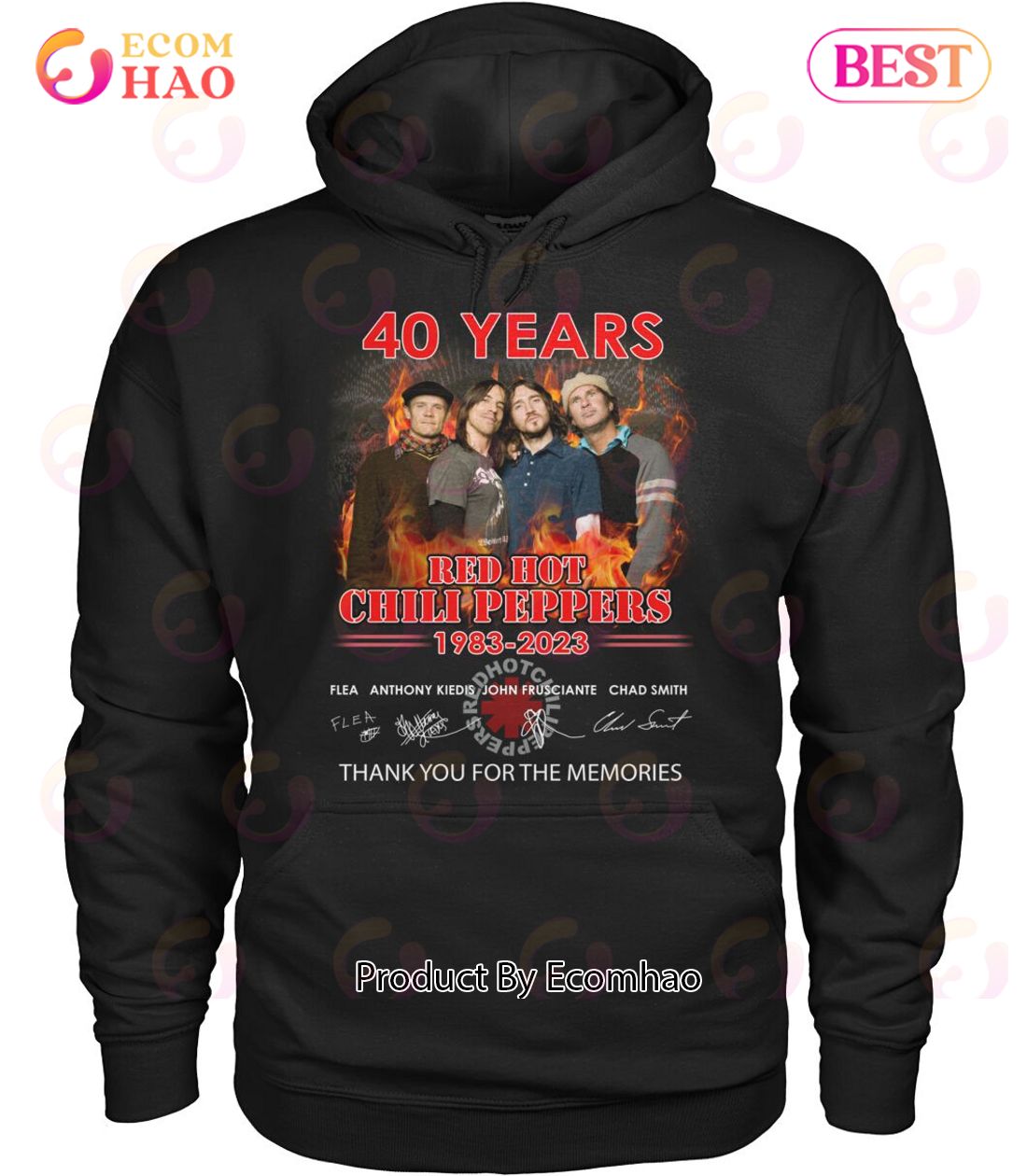 40 Years Red Hot Chili Peppers 1983 – 2023 Thank You For The Memories T-Shirt