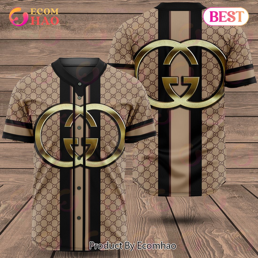 Gucci Brown Mix Black Luxury Brand Jersey Limited Edition Luxury Items