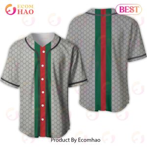 Gucci Grey Red Green Luxury Brand Jersey Limited Edition