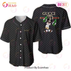 Gucci Mickey Mouse Black Color Luxury Brand Jersey Limited Edition