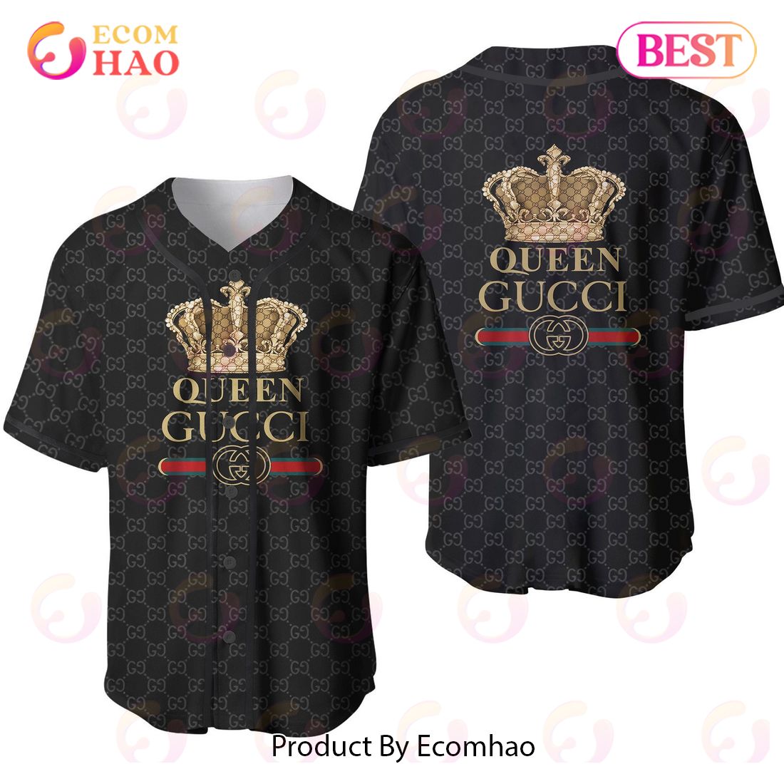 Gucci Queen Crown Luxury Brand Jersey Limited Edition