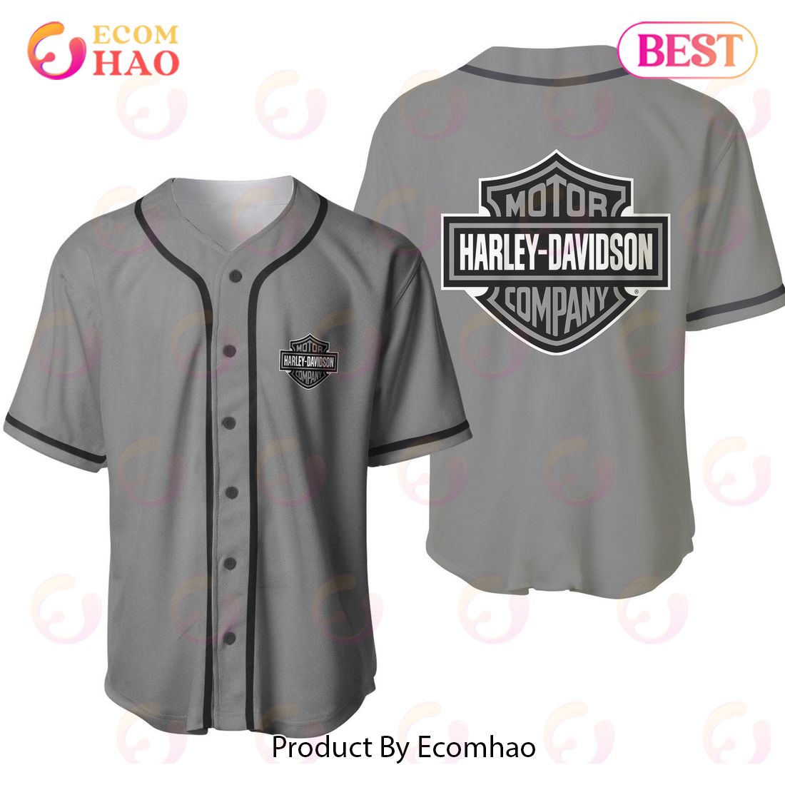 Harley Davidson Grey Color Luxury Brand Jersey Limited Edition