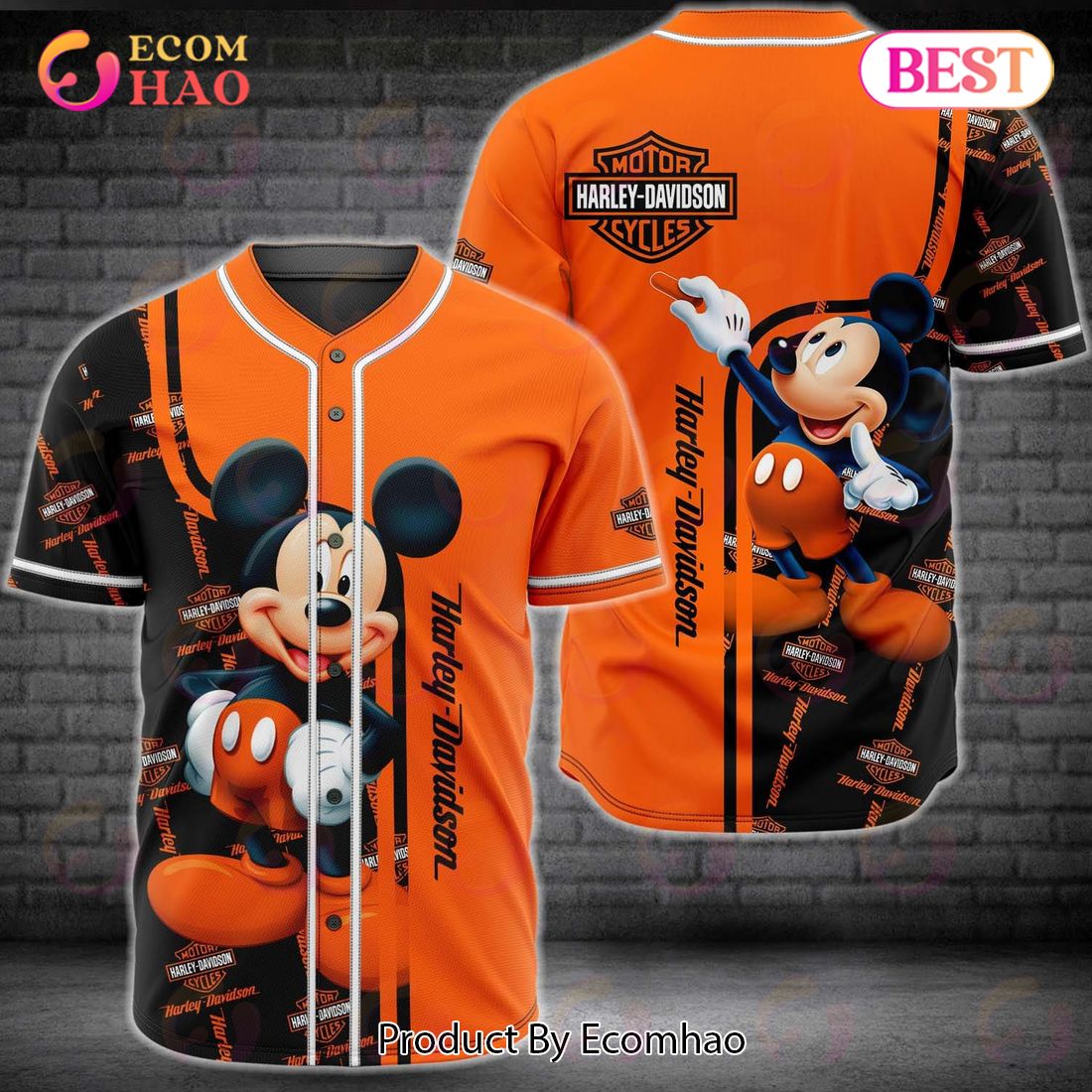 Harley Davidson Mickey Mouse Luxury Brand Jersey Limited Edition