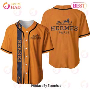 Hermes Paris Orange Mix Blue Luxury Brand Jersey Limited Edition