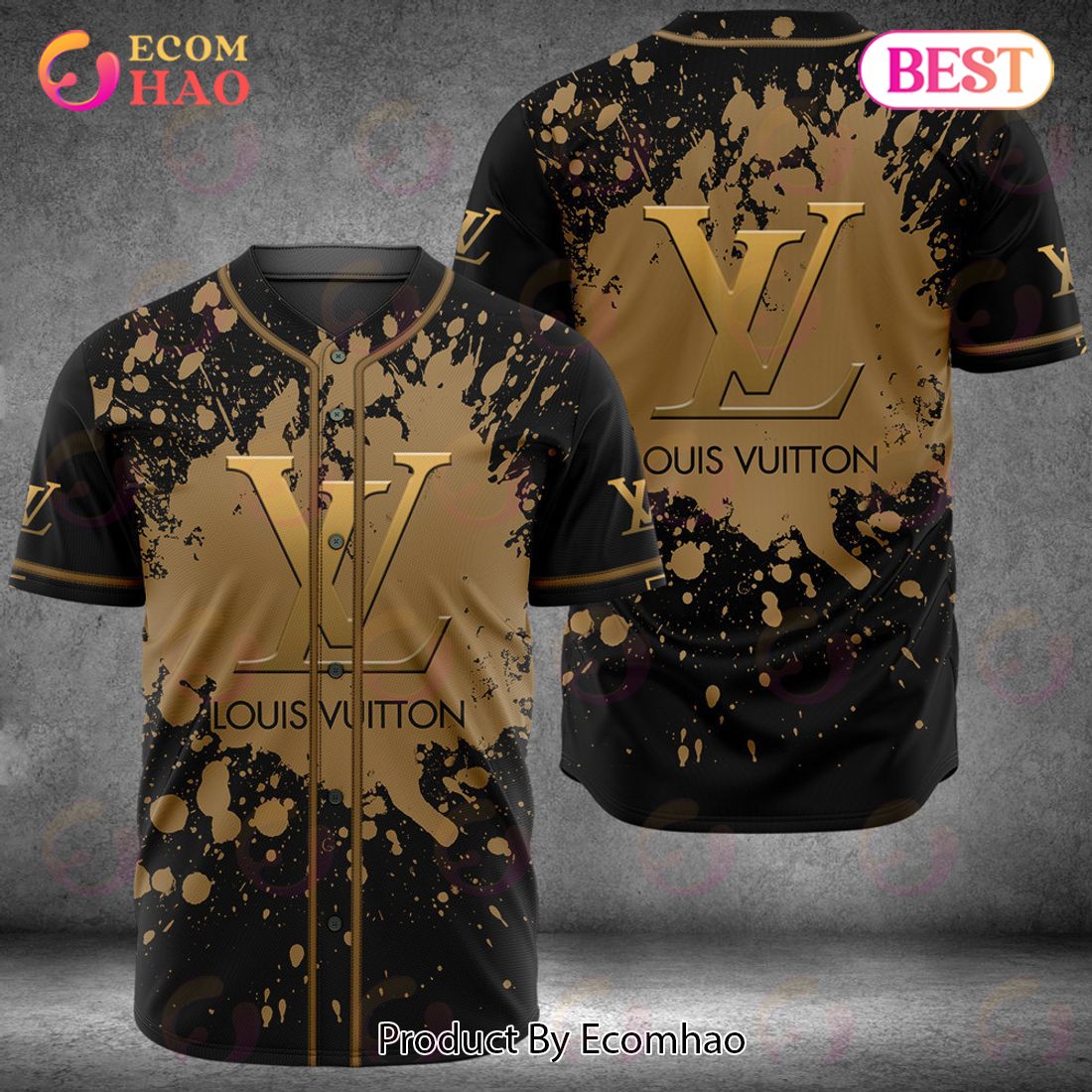 Louis Vuitton Brown Black Color Luxury Brand Jersey Limited Edition