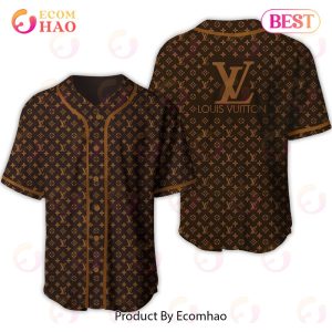 Louis Vuitton Brown Color Mix Logo Luxury Brand Jersey Limited Edition