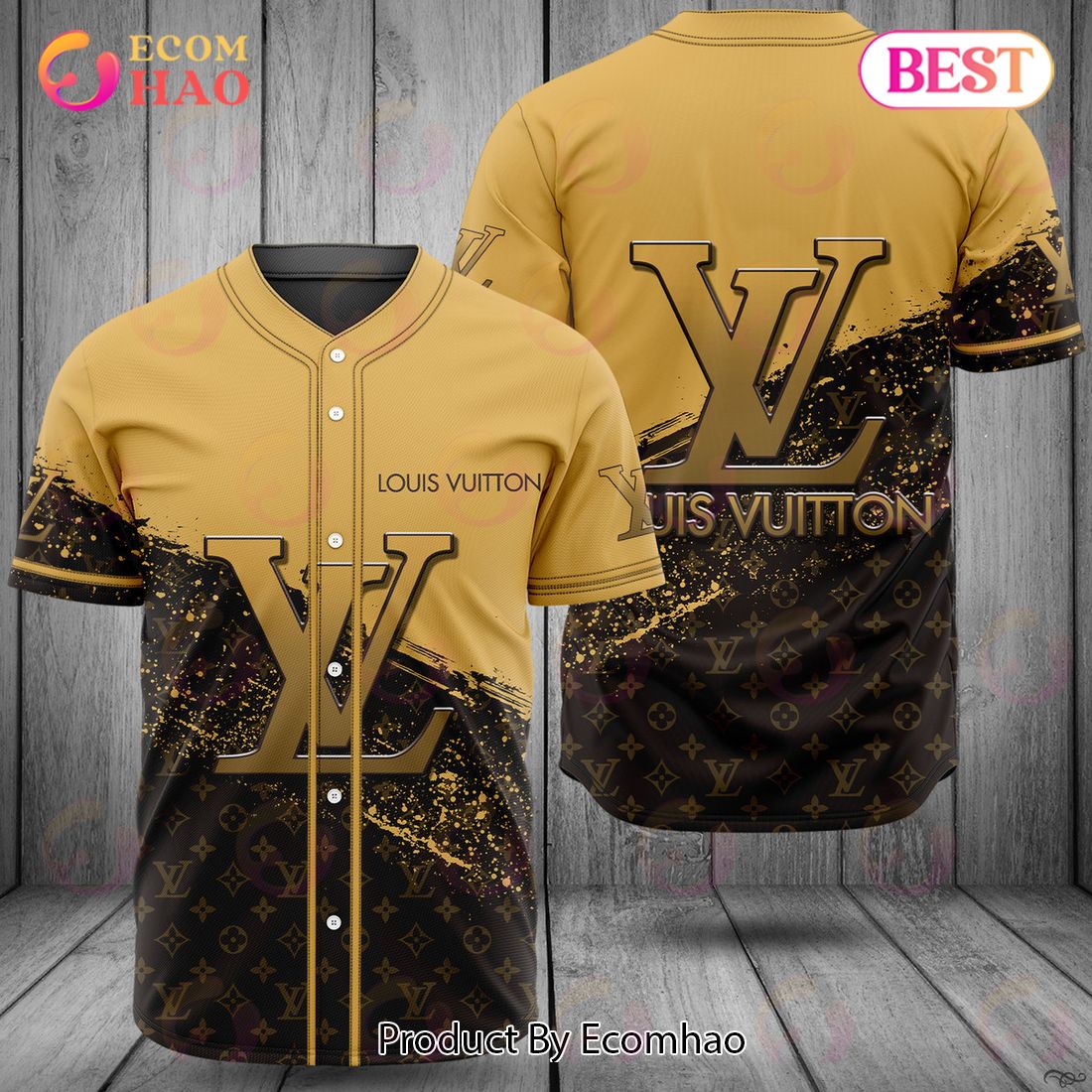 Louis Vuitton Gold Mix Brown Luxury Brand Jersey Limited Edition