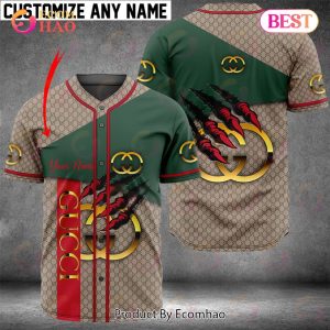 Gucci Brown Green Red Luxury Brand Jersey Limited Edition