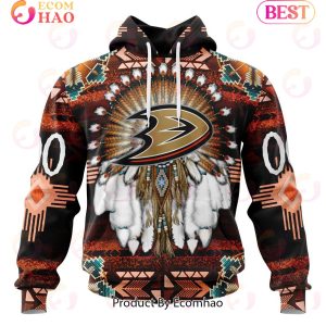 NHL Anaheim Ducks Specialized With Native Costume Concept 3D Hoodie