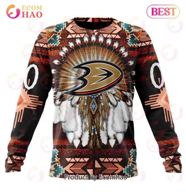 NHL Anaheim Ducks Specialized With Native Costume Concept 3D Hoodie
