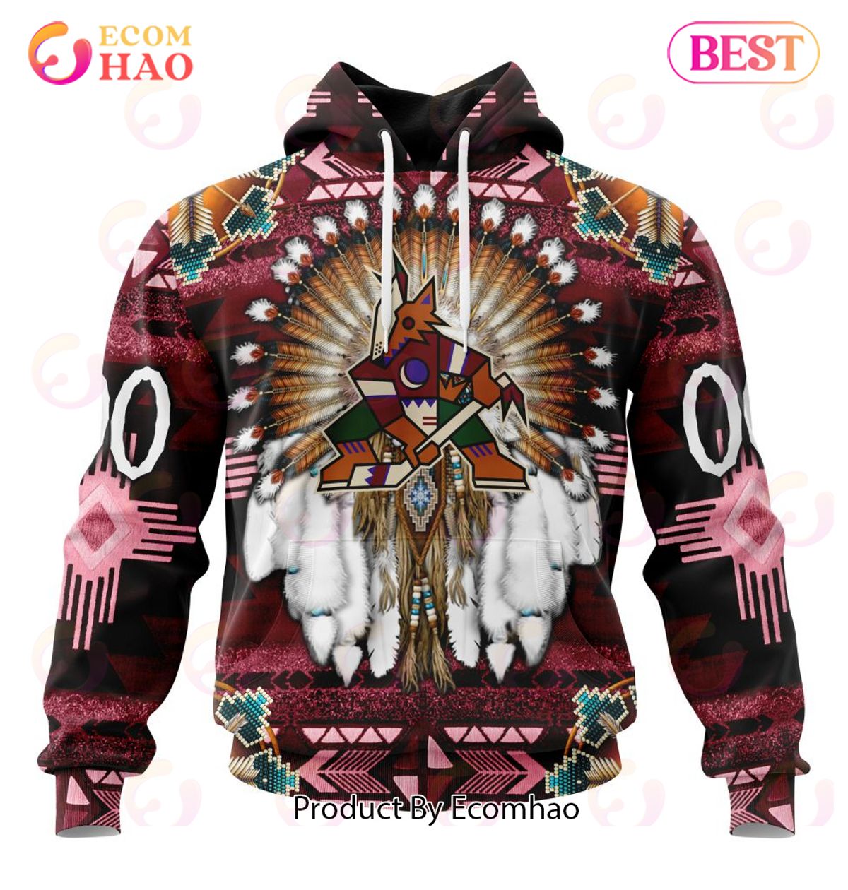 NHL Arizona Coyotes Specialized With Native Costume Concept 3D Hoodie