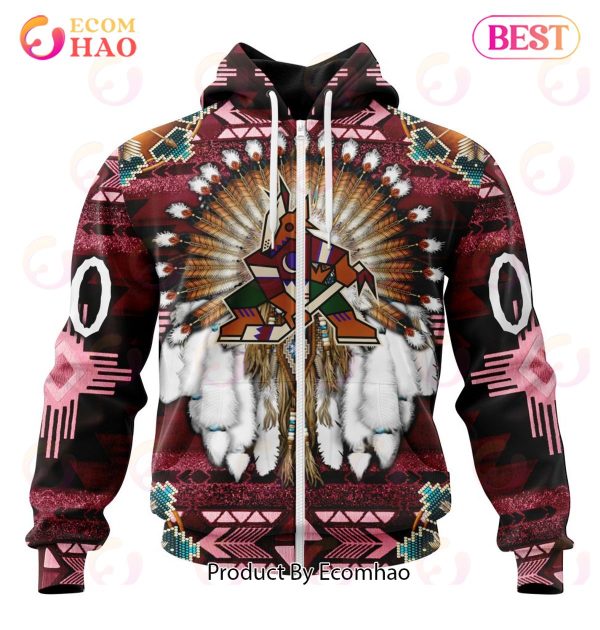 NHL Arizona Coyotes Specialized With Native Costume Concept 3D Hoodie