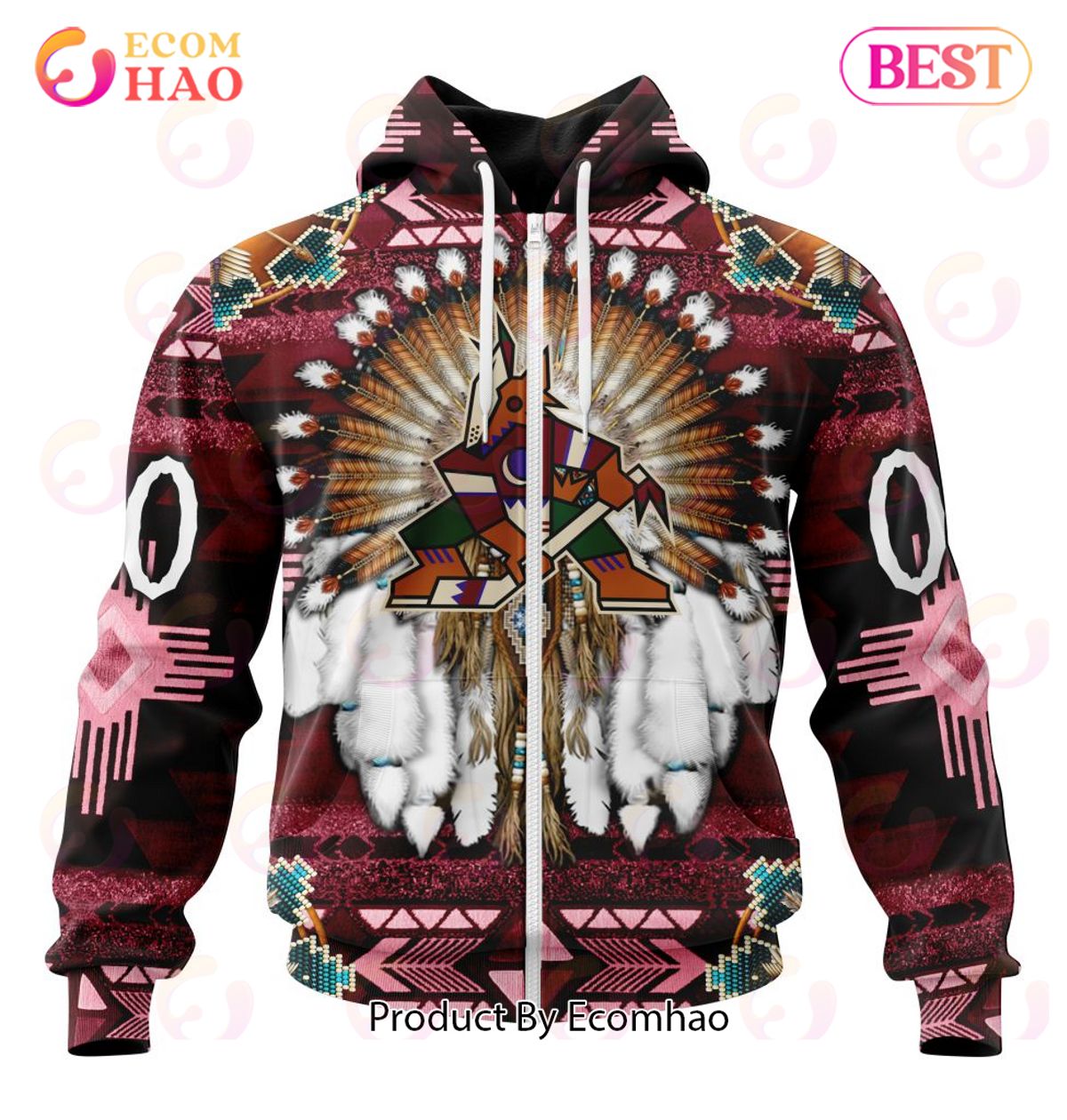 NHL Arizona Coyotes Specialized With Native Costume Concept 3D Hoodie