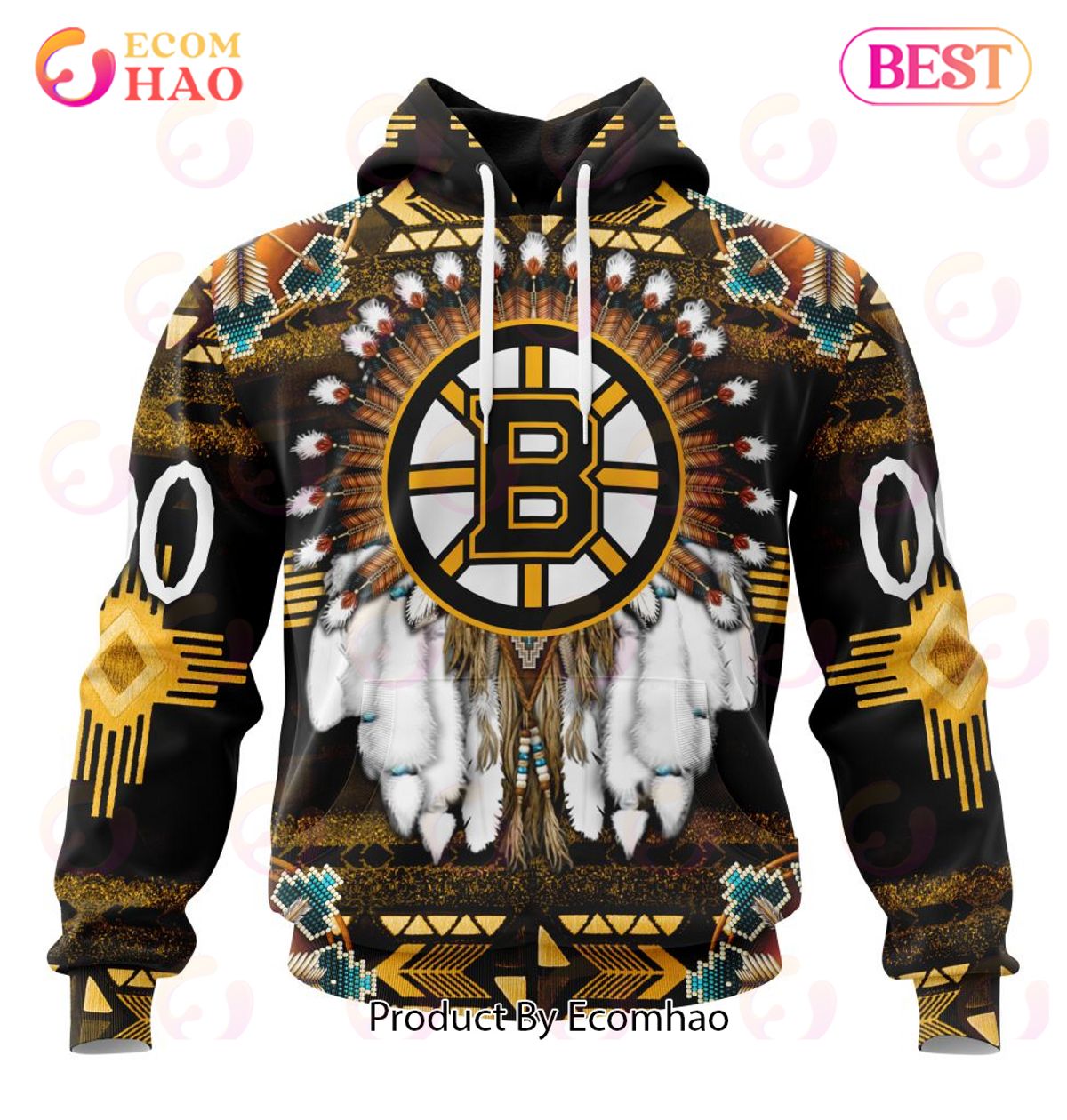 NHL Boston Bruins Specialized With Native Costume Concept 3D Hoodie