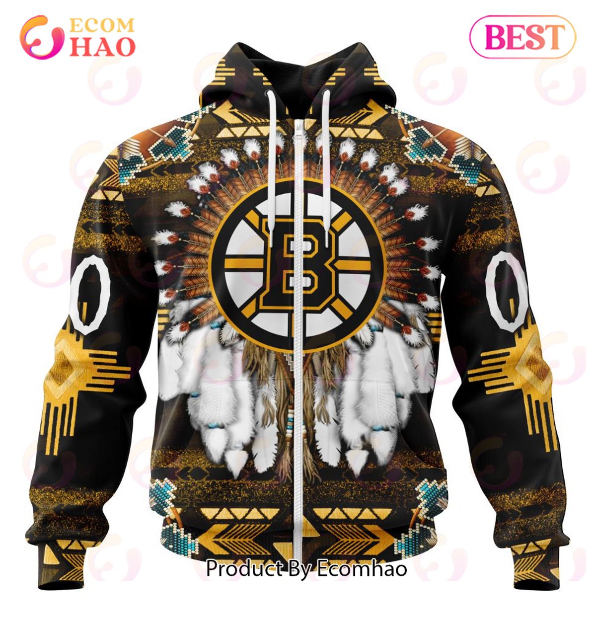 NHL Boston Bruins Specialized With Native Costume Concept 3D Hoodie