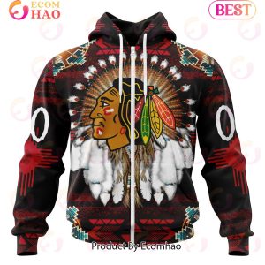 NHL Chicago Blackhawks Specialized With Native Costume Concept 3D Hoodie
