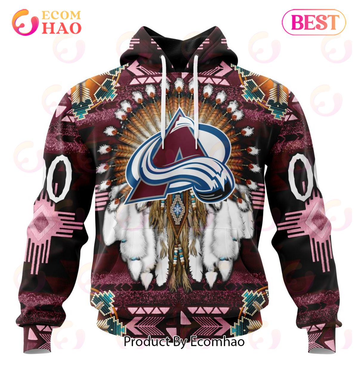 NHL Colorado Avalanche Specialized With Native Costume Concept 3D Hoodie