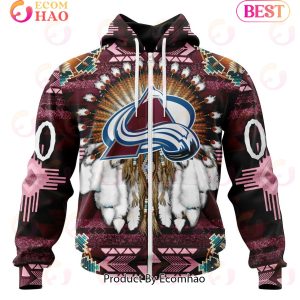 NHL Colorado Avalanche Specialized With Native Costume Concept 3D Hoodie