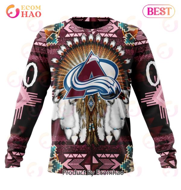 NHL Colorado Avalanche Specialized With Native Costume Concept 3D Hoodie