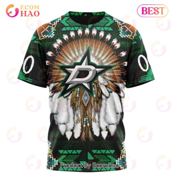 NHL Dallas Stars Specialized With Native Costume Concept 3D Hoodie