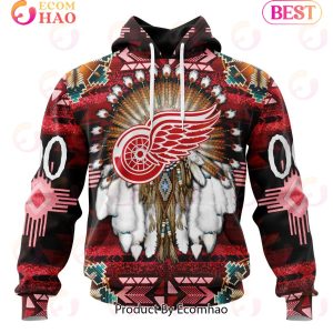 NHL Detroit Red Wings Specialized With Native Costume Concept 3D Hoodie